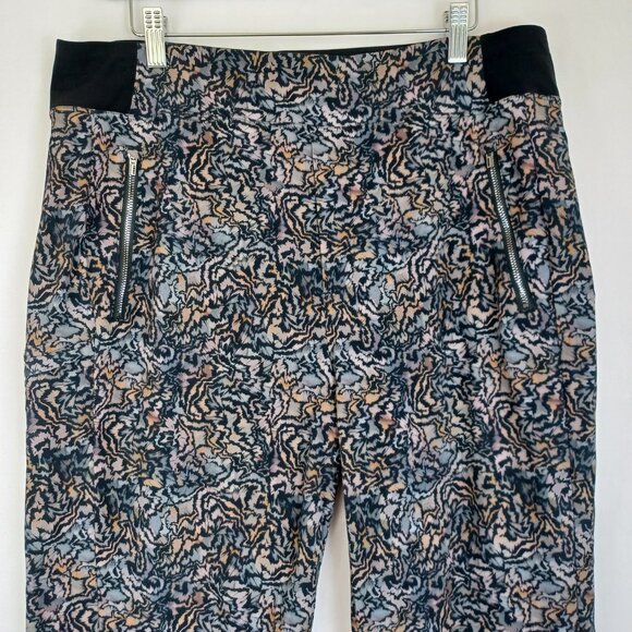 Athleta Pants Trekkie North Gray Black Abstract Kinetic Print Zip‎ Jogger 14 - Picture 6 of 12